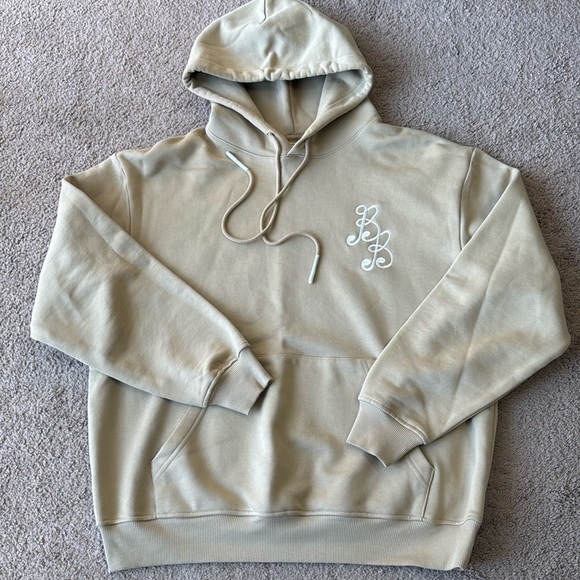NEW Bogey Boys Golf by Macklemore Essentials Hoodie Tan/White Oversized - Picture 2 of 8